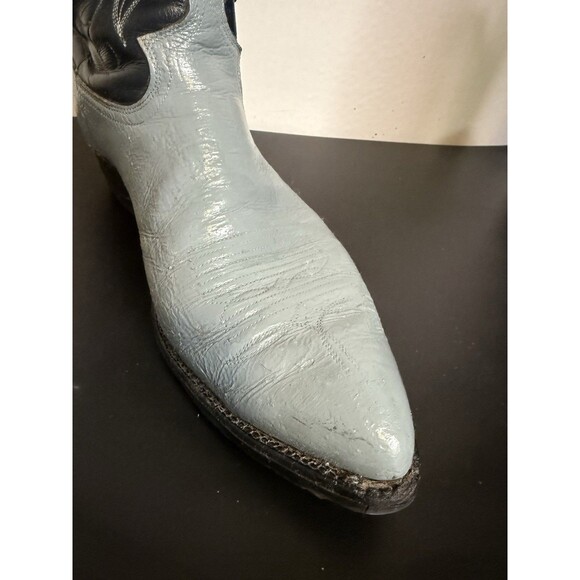 Justin Western 5040 Rare Navy Blue Grey Pointed Toe Men’s - Sz 10 1/2 - Picture 8 of 15